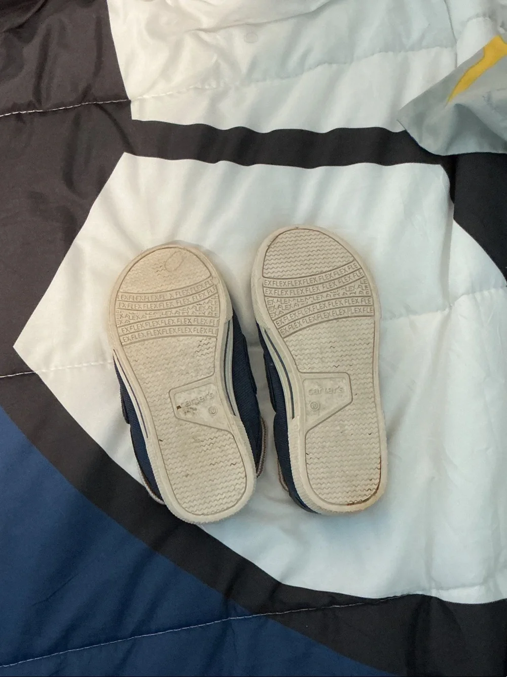 Carter's Navy Blue Slip-On Sneakers with Tan Accents Size 10 US for kids